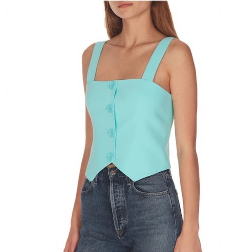 Amanda Uprichard Royston Top Blue size Small